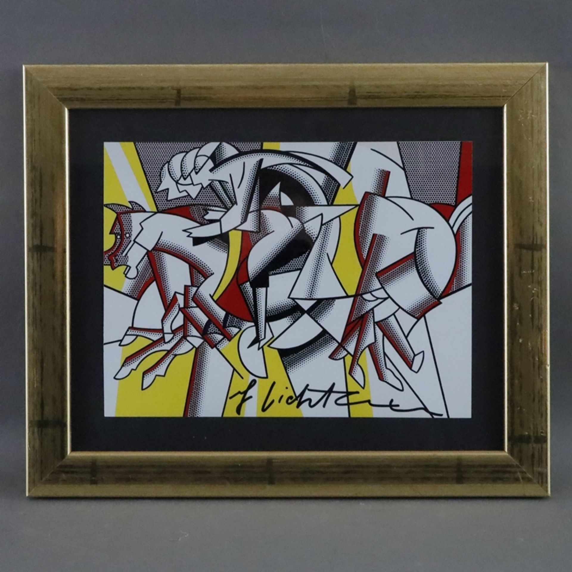 Lichtenstein, Roy (1923 New York - 1997 ebenda, nach) - ''The Red Horseman'', Multiple/Farbdruck au - Bild 2 aus 5