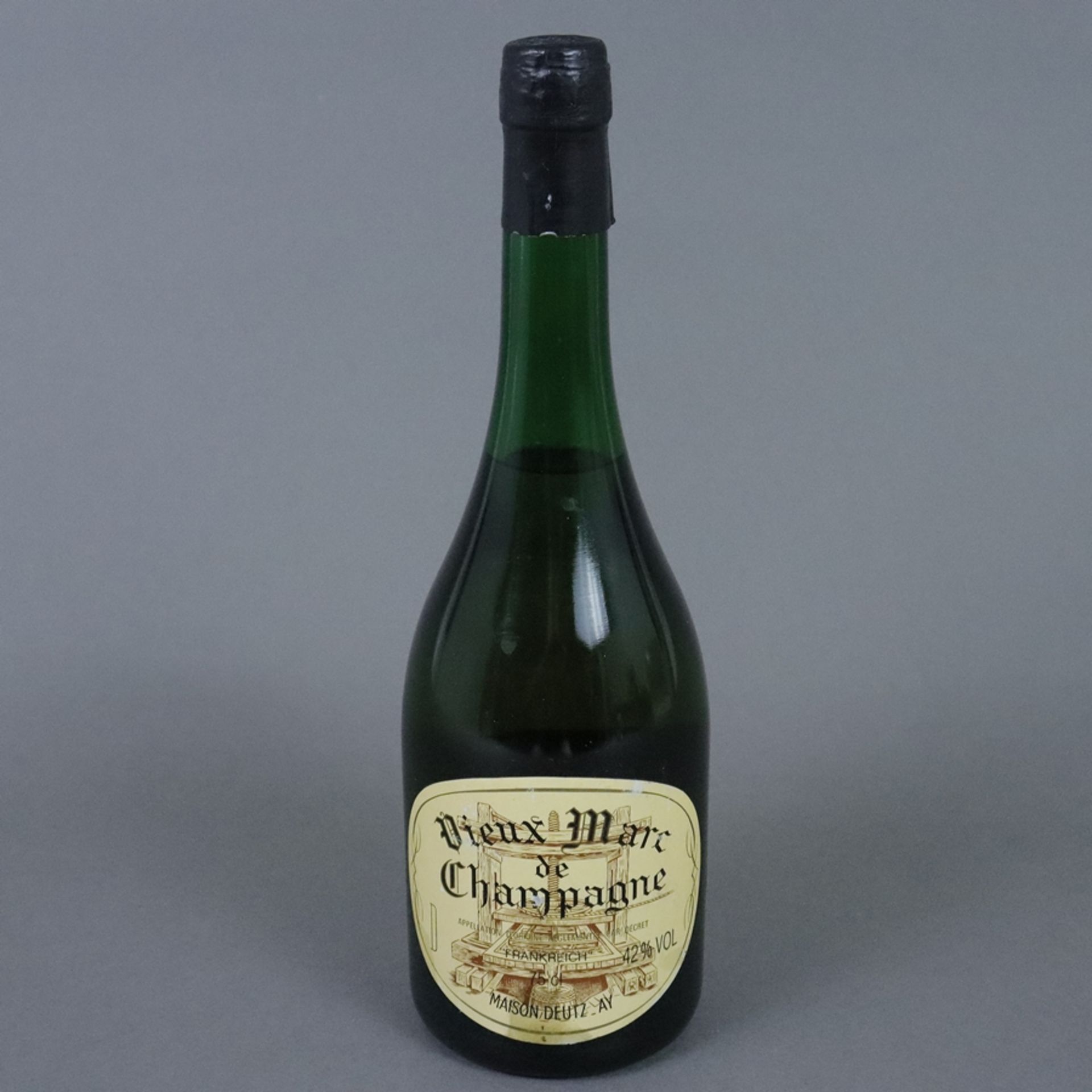 Vieux Marc de Champagne - Maison Deutz, Frankreich, alc. 42%, 75 cl, Füllstand: Upper Shoulder