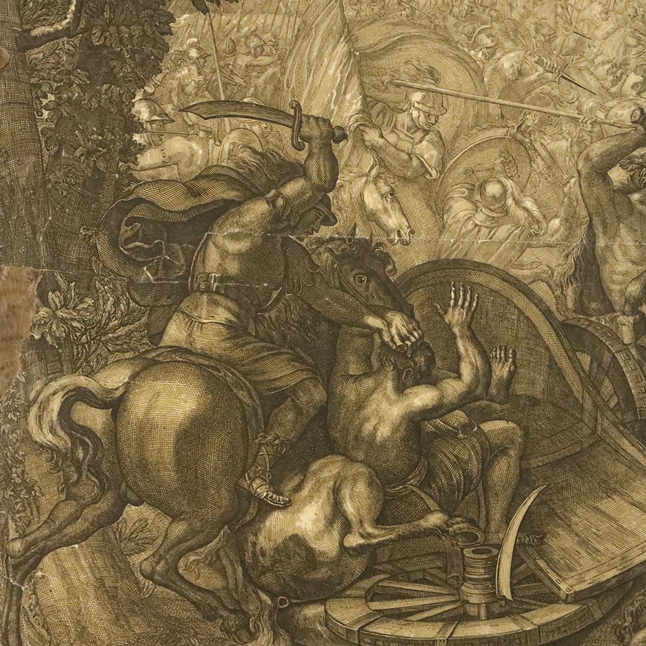 Audran, Gerard: (1640 Lyon - Paris 1703) - Leporello mit drei Schlachtenszenen nach Charles Le Brun - Image 13 of 14