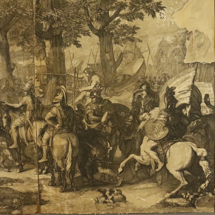 Audran, Gerard: (1640 Lyon - Paris 1703) - Leporello mit drei Schlachtenszenen nach Charles Le Brun - Image 8 of 14