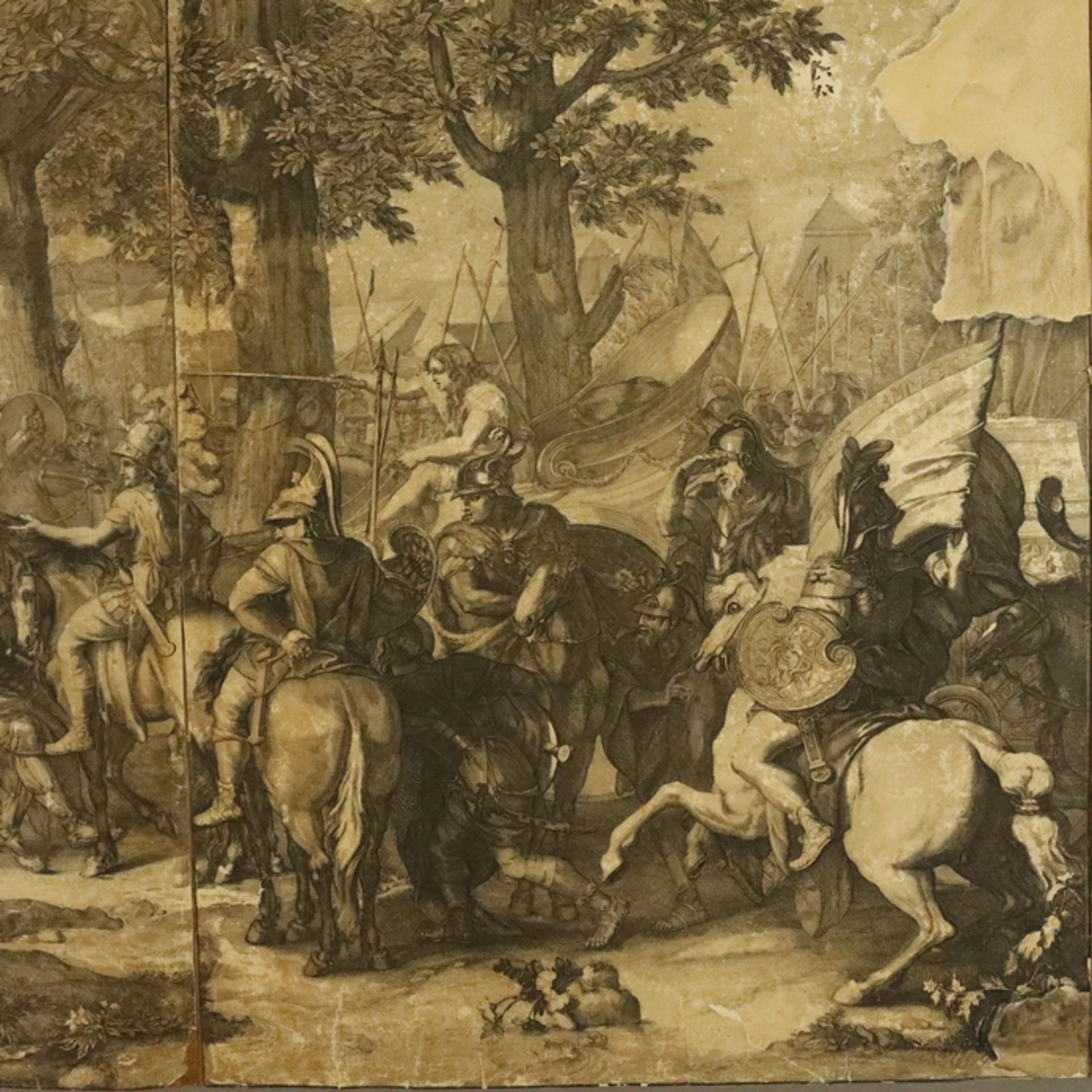 Audran, Gerard: (1640 Lyon - Paris 1703) - Leporello mit drei Schlachtenszenen nach Charles Le Brun - Bild 8 aus 14