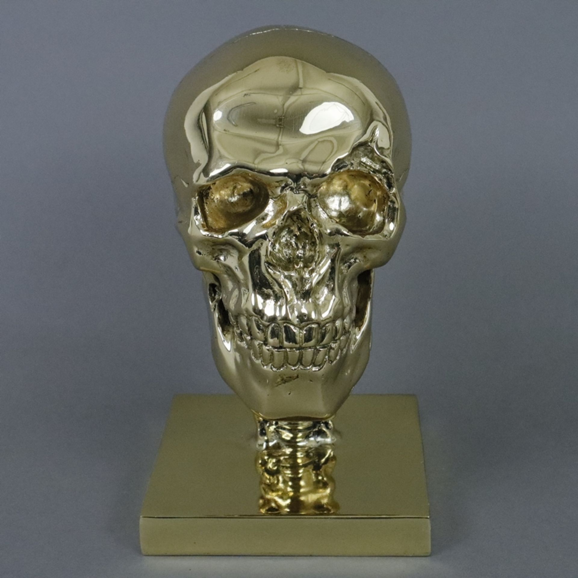 Carlos, Don Alberto (*1949) - „Aurora des Lebens“, Memento Mori-Bronze, goldfarben patiniert, glanz - Bild 2 aus 6