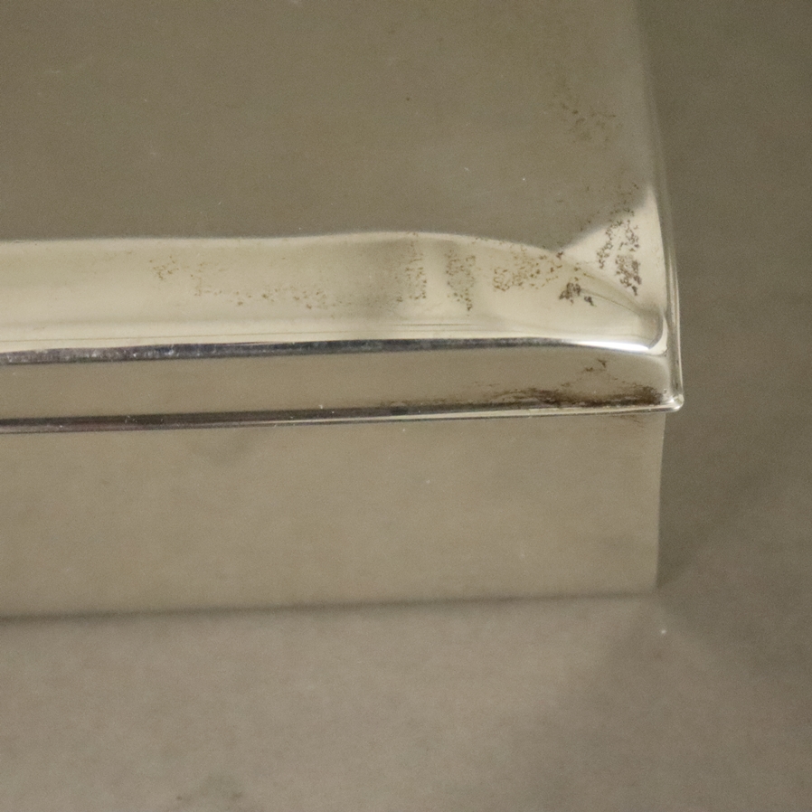 Zigarettendose - Poole USA, 925er Sterling Silber, schlichte rechteckige Form, leicht gewölbter Sch - Image 2 of 5
