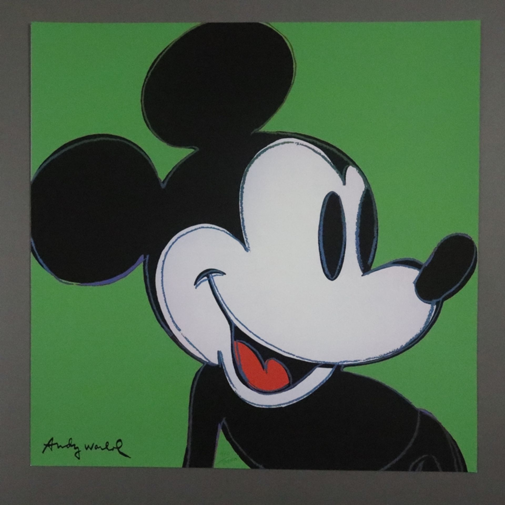 Warhol, Andy (1928 Pittsburgh - 1987 New York, nach) - "Mickey Mouse", 9 Granolithographien in vers - Bild 5 aus 11