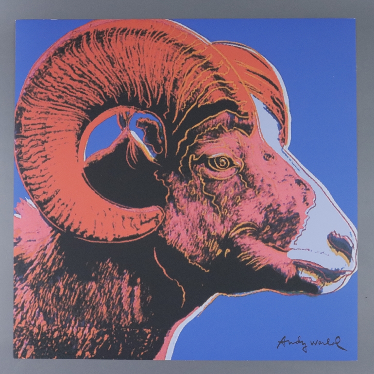 Warhol, Andy (1928 Pittsburgh - 1987 New York, nach) - "Bighorn Ram", Granolithographie auf festem - Image 4 of 4