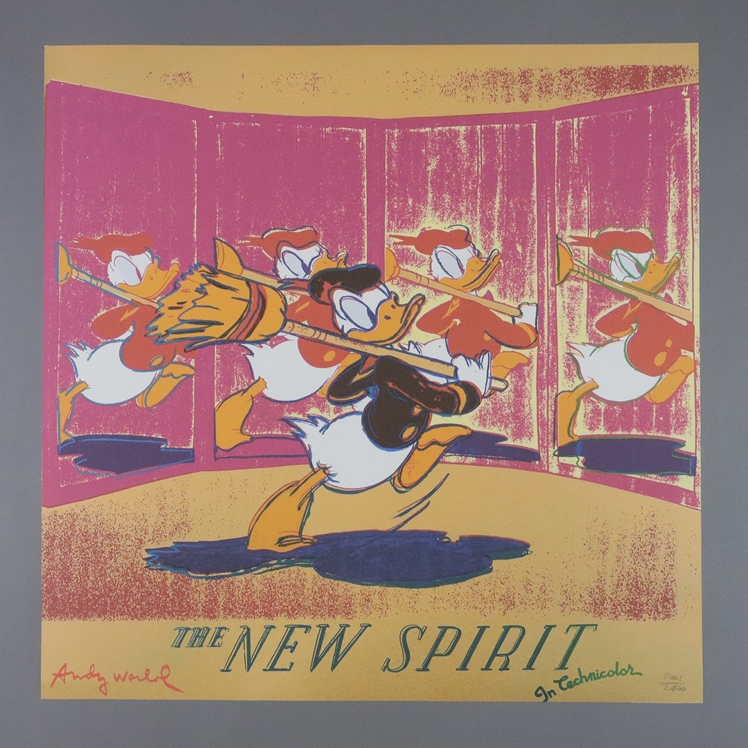 Warhol, Andy (1928 Pittsburgh - 1987 New York, nach) - "The New Spirit/Donald Duck", Granolithograp - Image 4 of 4