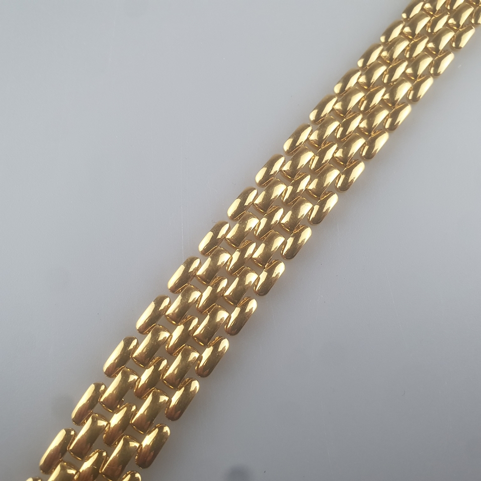 Vintage-Armband - NAPIER / USA, goldfarbenes Metall, glanzpoliert, Flechtband von 16mm-Breite, am V - Image 3 of 5