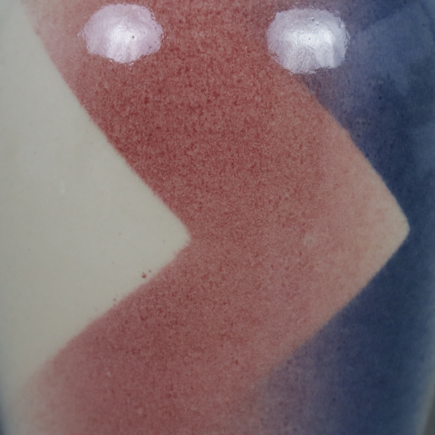 Mid Century Vase - Bay Keramik, Deutschland um 1960, Balusterform, sandfarbener Scherben, farbig gl - Image 6 of 8