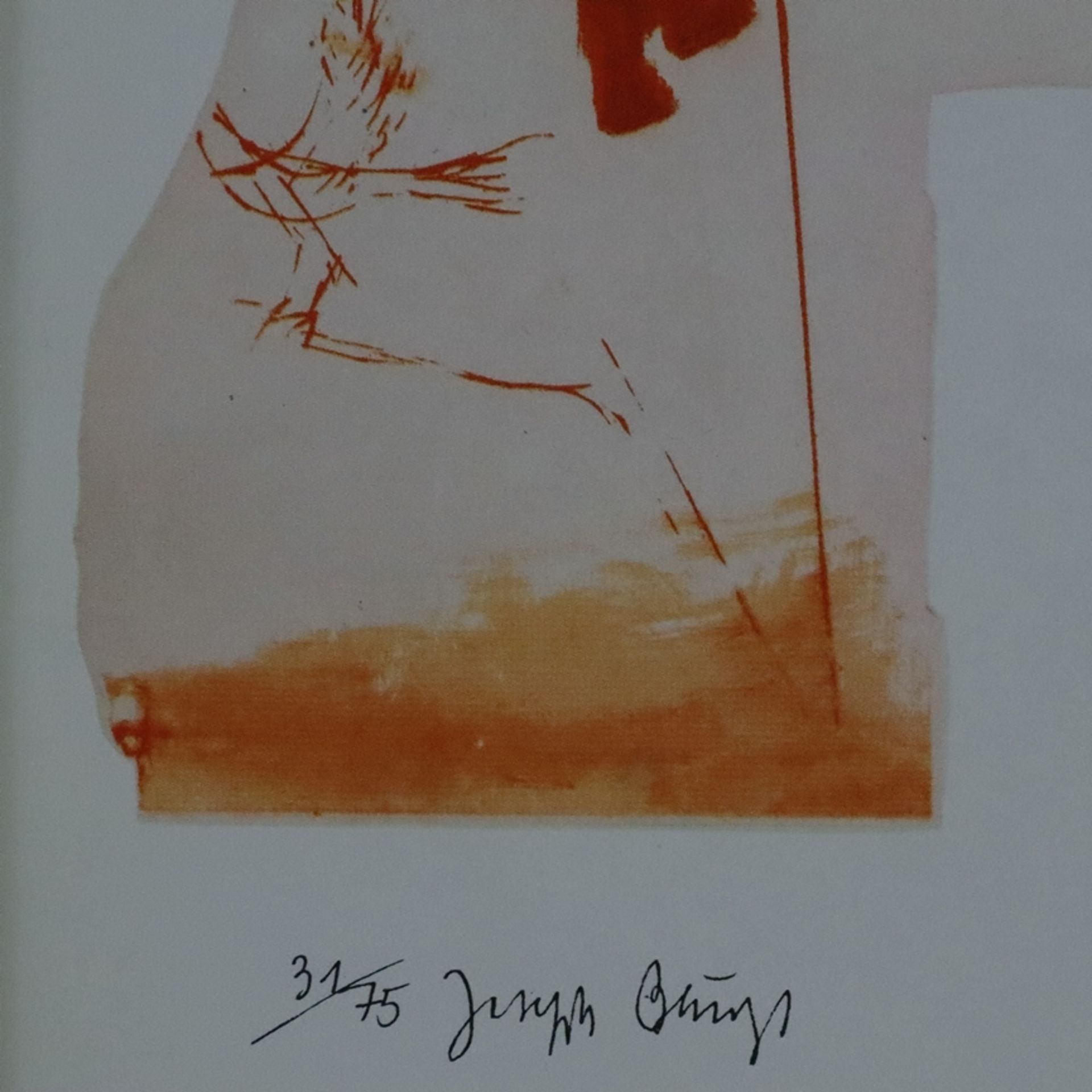Beuys, Joseph (1921 Krefeld - 1986 Düsseldorf) - "Vogel", handsignierte Kunstpostkarte nach Origina - Bild 4 aus 4