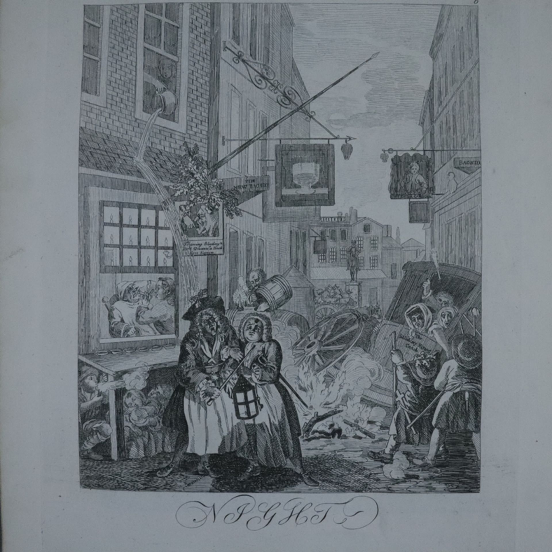 Hogarth, William (1697 London - 1764 ebenda, nach) - Hogarths Kupferstiche, Album mit 89 Kupferstic - Bild 3 aus 10