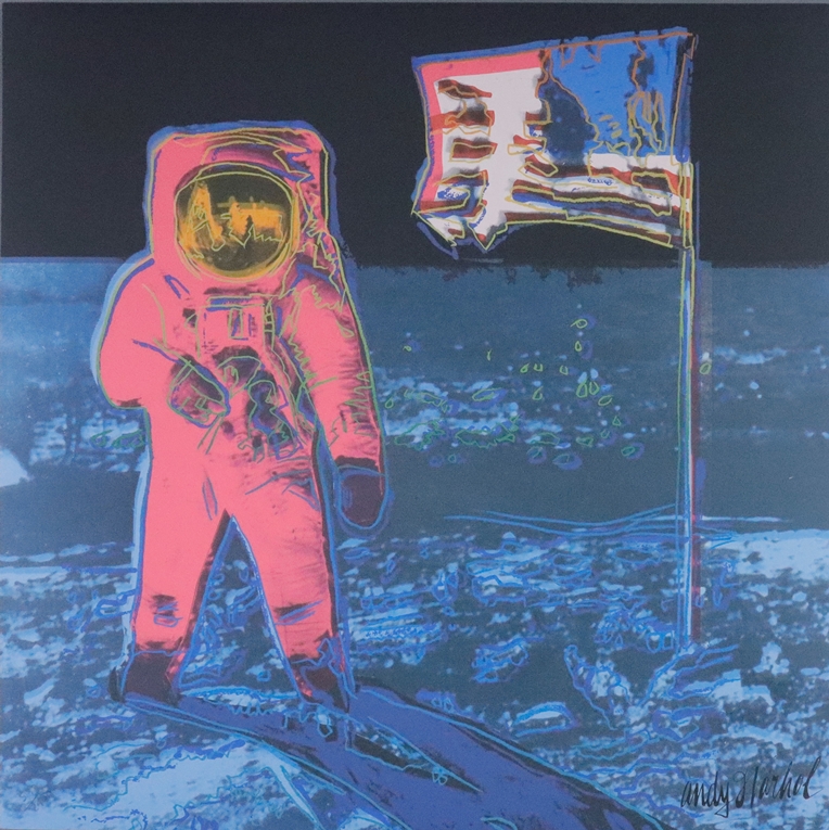 Warhol, Andy (1928 Pittsburgh - 1987 New York, nach) - "Moonwalk", Granolithographie auf festem Pap