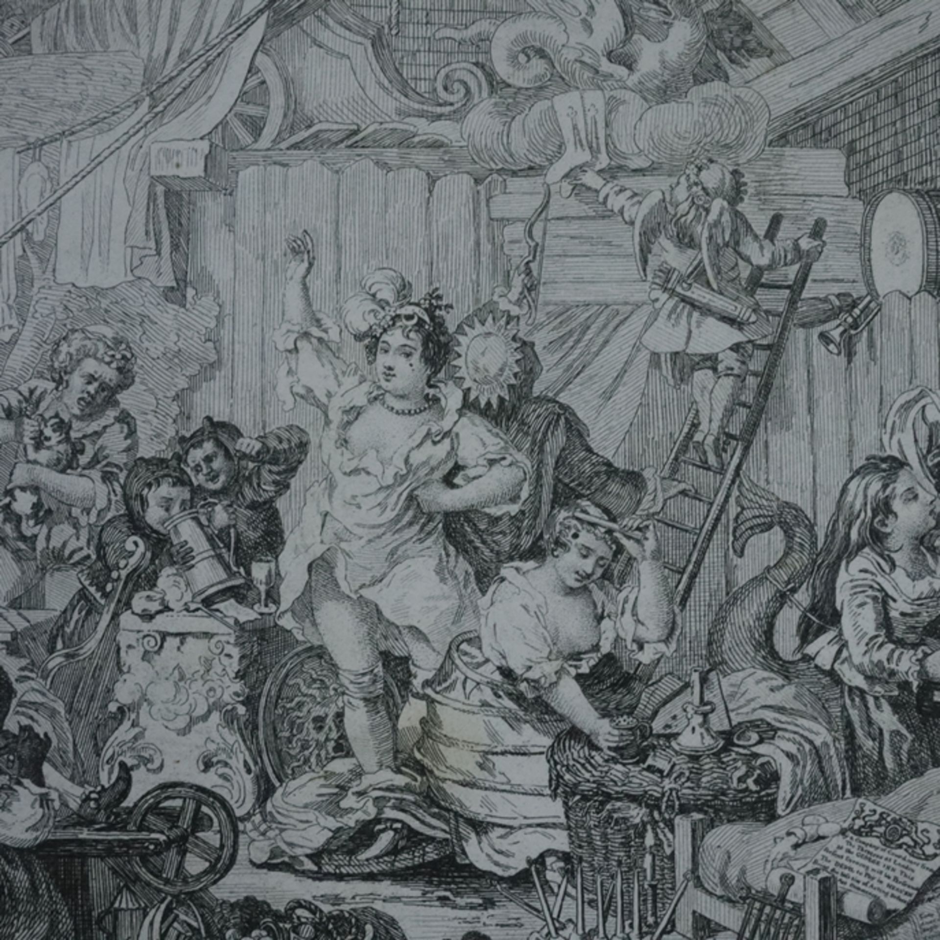 Hogarth, William (1697 London - 1764 ebenda, nach) - Hogarths Kupferstiche, Album mit 89 Kupferstic - Bild 2 aus 10