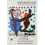 Miró, Joan (1893-1983) - Ausstellungsplakat, Marlborough, London, „MIRÓ-Recent paintings 1945-1963,