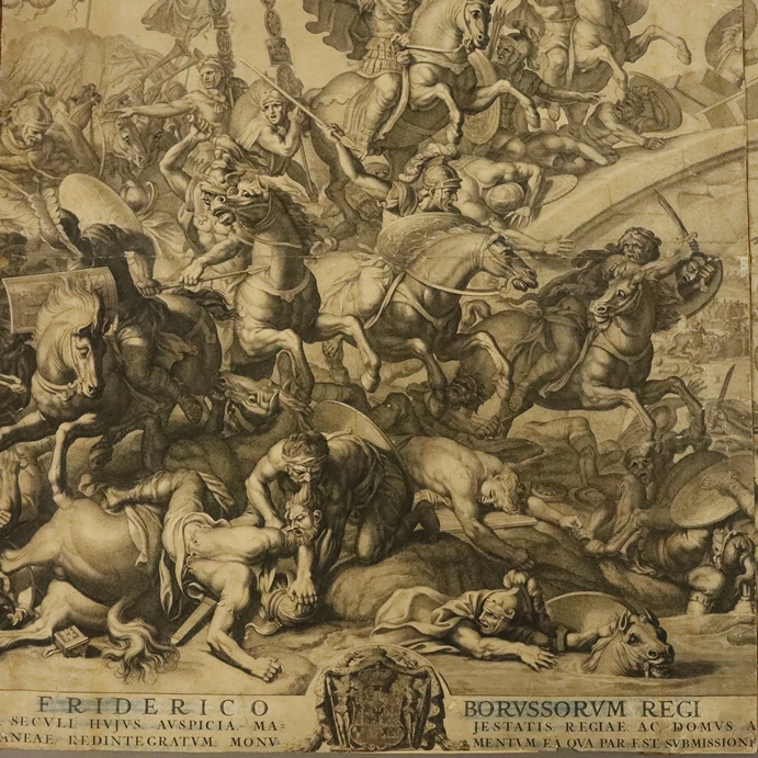 Audran, Gerard: (1640 Lyon - Paris 1703) - Leporello mit drei Schlachtenszenen nach Charles Le Brun - Image 3 of 14