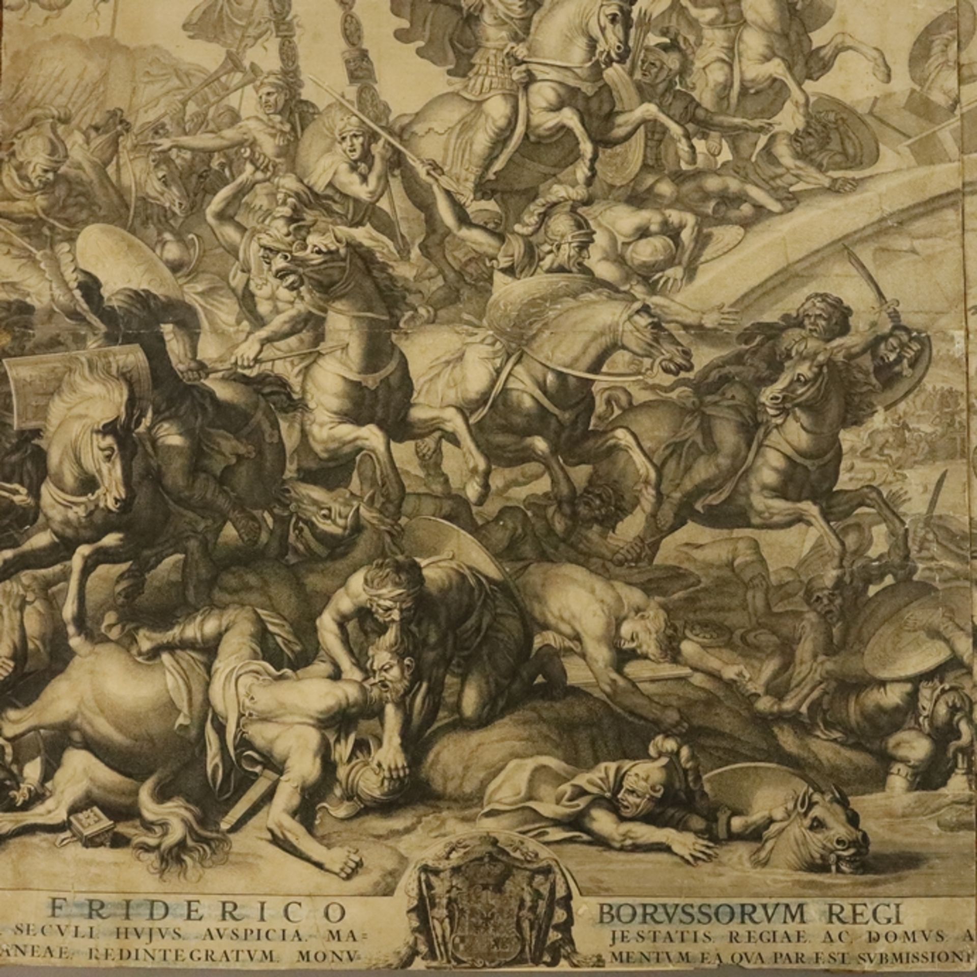 Audran, Gerard: (1640 Lyon - Paris 1703) - Leporello mit drei Schlachtenszenen nach Charles Le Brun - Bild 3 aus 14