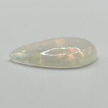 Loser Opal - 3,93 ct, Herkunft: Äthiopien, weiß mit Farbenspiel, Cabochon, Maße: 18 x 11,9 x 4 mm,