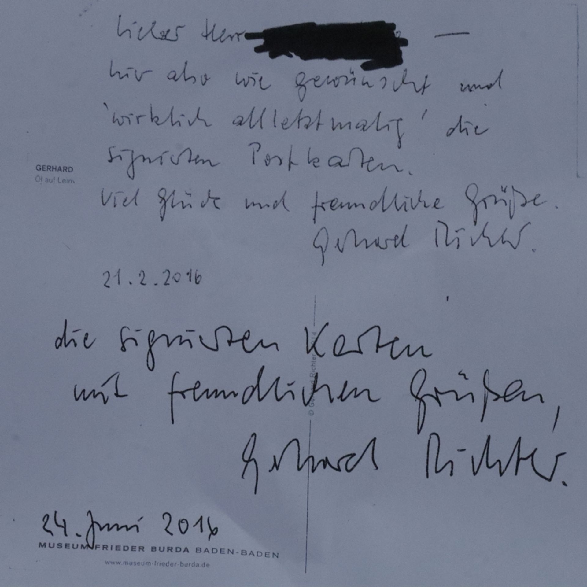 Richter, Gerhard (*1932 Dresden) - "Apfel", Kunstpostkarte nach einer Zeichnung von 1987, unten rec - Bild 5 aus 5