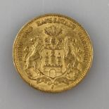 Goldmünze 20 Mark 1899- Deutsches Kaiserreich, Freie und Hansestadt Hamburg, 900/000 Gold, Prägemar