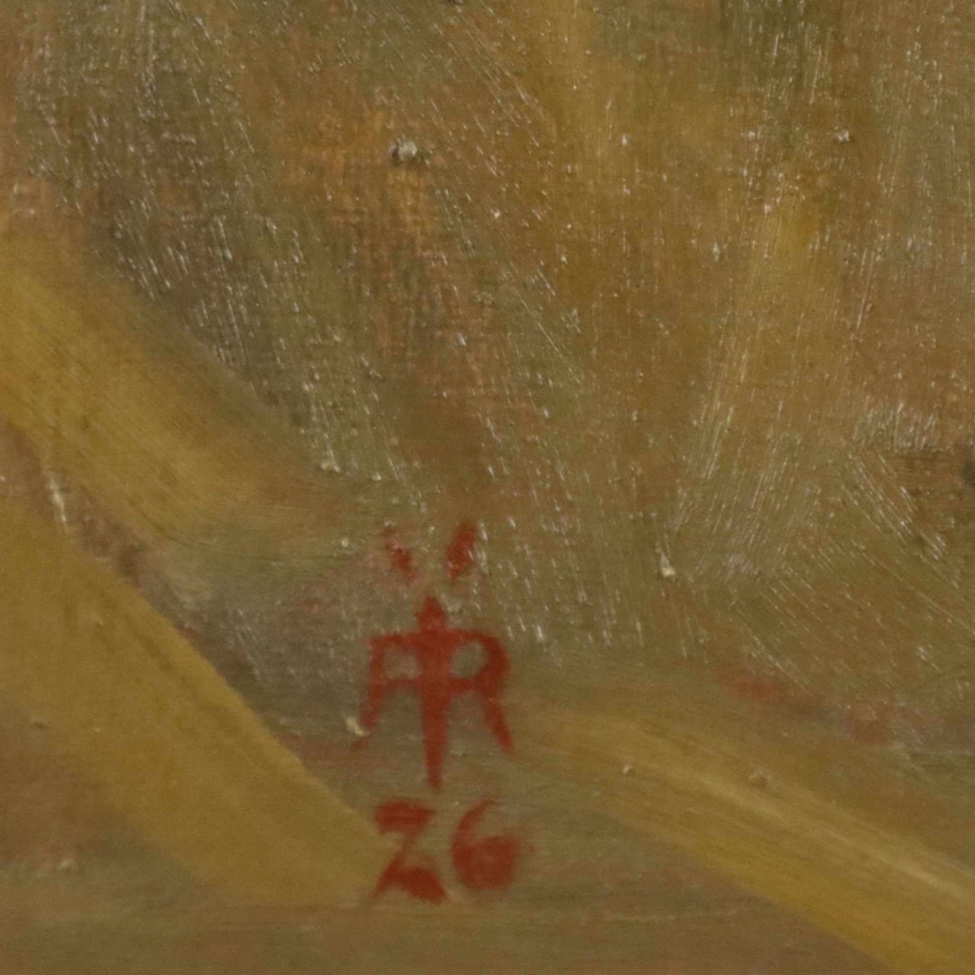 Monogrammist "AR" (tätig 1. Hälfte 20. Jh.) - Jungenportrait, 1926, Öl auf Leinwand, unten links mo - Image 9 of 12