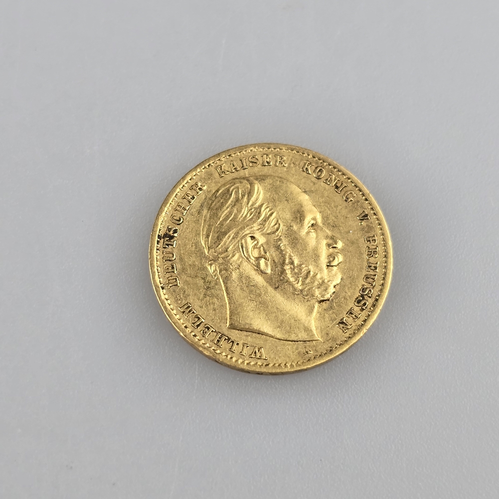 Goldmünze 10 Mark 1873- Deutsches Kaiserreich, Wilhelm Deutscher Kaiser König v. Preußen, 900/000 G