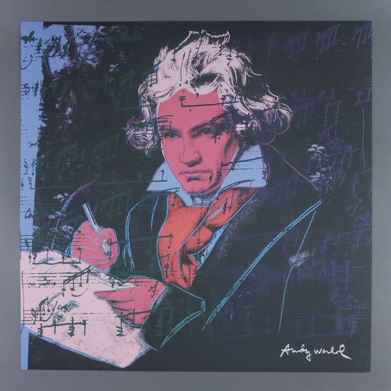 Warhol, Andy (1928 Pittsburgh - 1987 New York, nach) - "Beethoven", Granolithographie auf festem Pa - Image 4 of 4