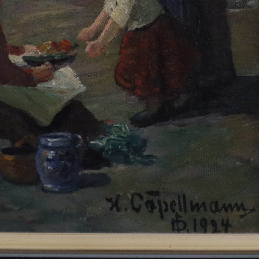 Capellmann, Hermann (1886-1967) - Familienidylle am Landhaus, Öl auf Leinwand, links unten signiert - Image 6 of 7