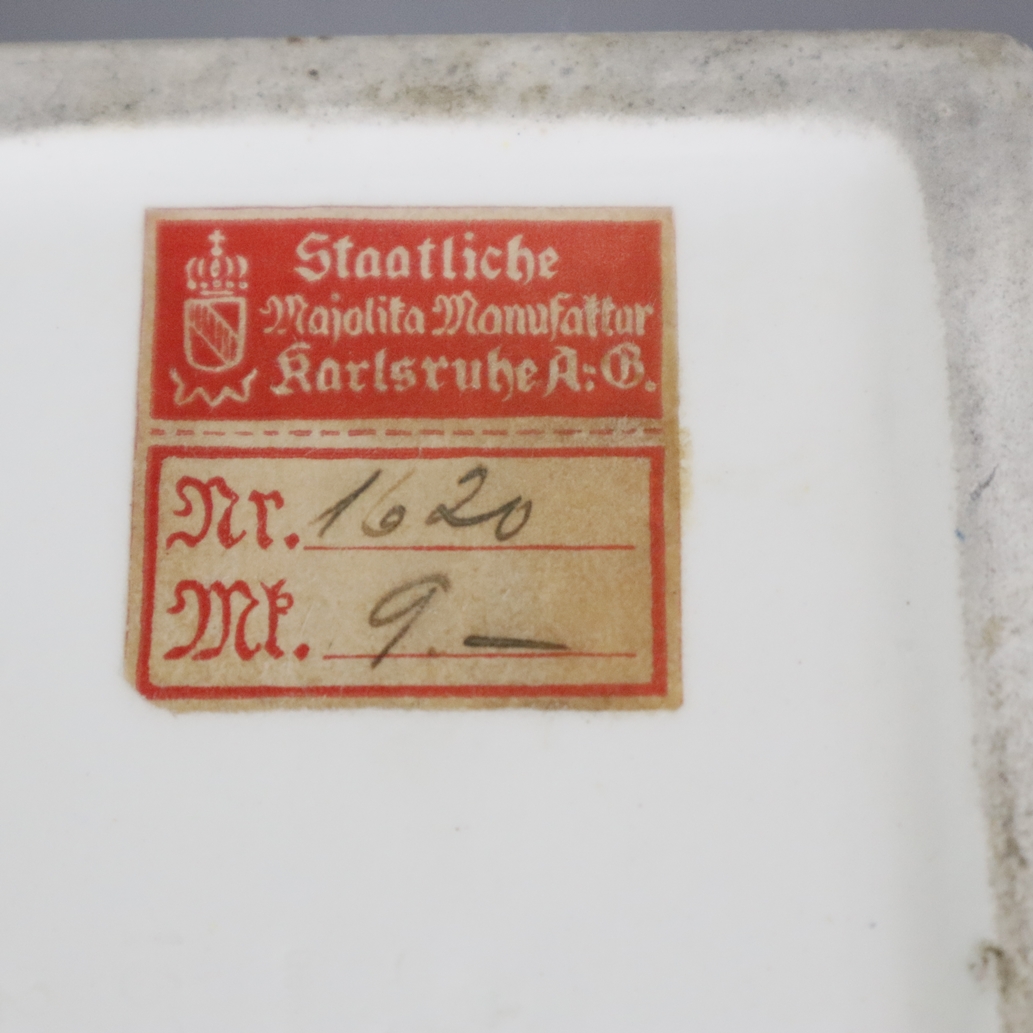 Art Déco-Teedose - Karlsruher Majolika, Entwurf um 1920 von Paul Speck (Hombrechtikon 1896 - 1966 Z - Image 12 of 12