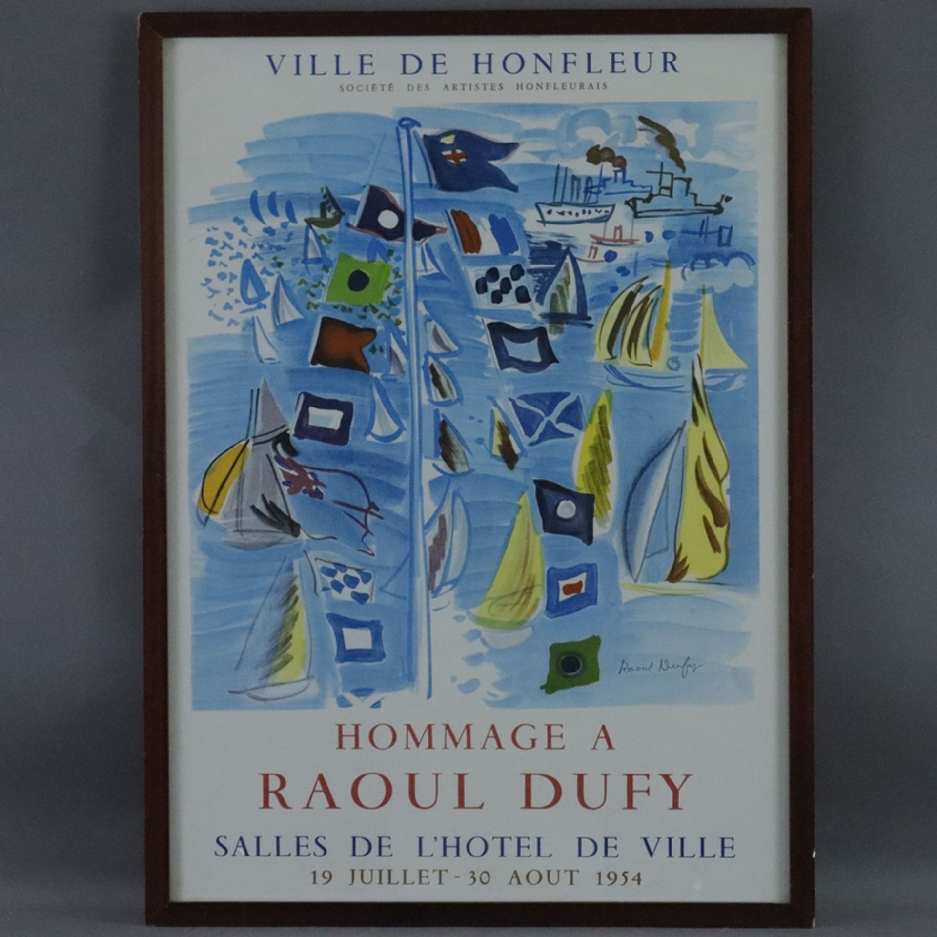 Dufy, Raoul (1877 Le Havre - Forcalquier 1953) - Hommage à Raoul Dufy Ville de Honfleur, 1954, Orig - Bild 2 aus 5