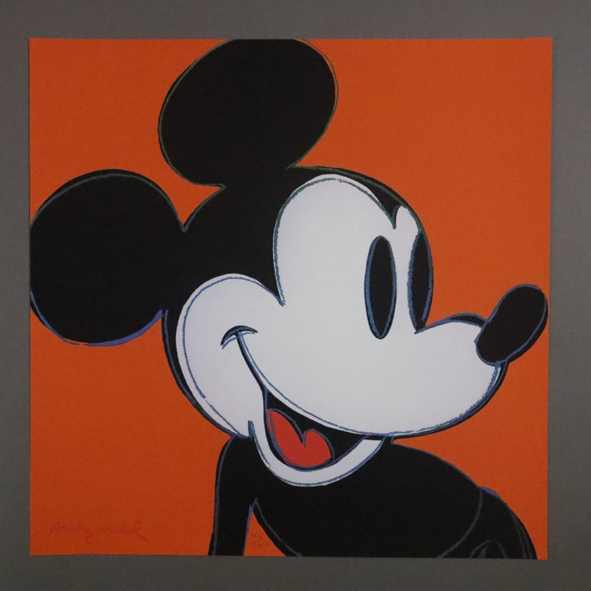 Warhol, Andy (1928 Pittsburgh - 1987 New York, nach) - "Mickey Mouse", 9 Granolithographien in vers - Bild 8 aus 11