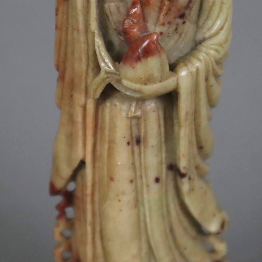 Steinfigurine des Unsterblichen Shoulao - China, ausgehende Qing-Dynastie, der "Gott des langen Leb - Image 4 of 7