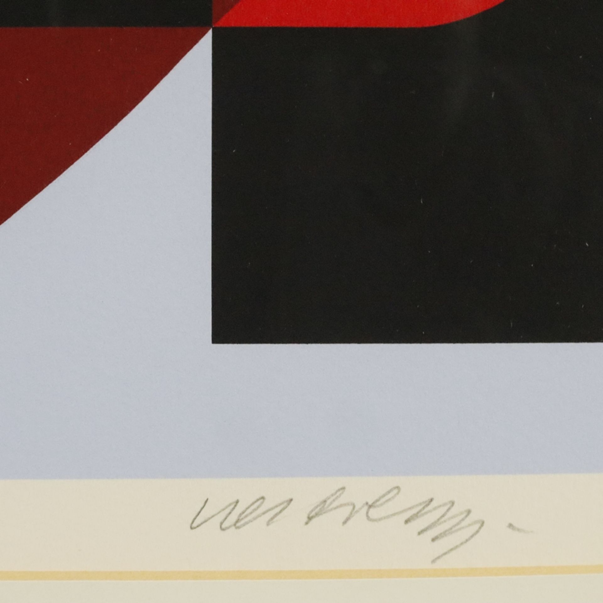Vasarely, Victor (1908 Pecs - Paris 1997) - "Olla II" (1989), Farbserigrafie auf Papier, aus der Se - Image 3 of 3