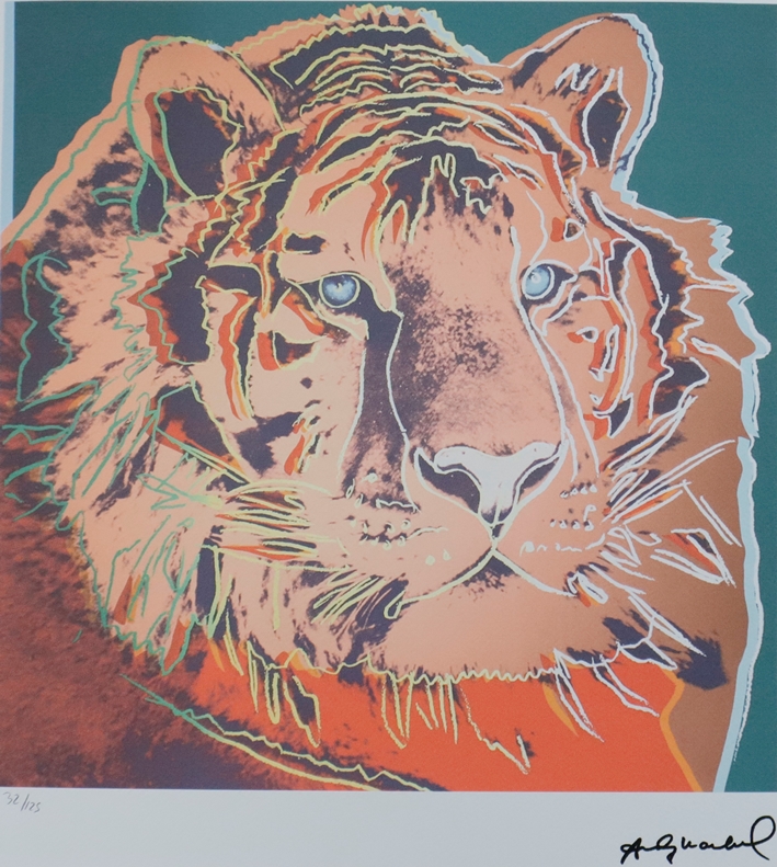 Warhol, Andy (1928 Pittsburgh - 1987 New York, nach) - "Siberian Tiger", Farboffsetlithografie auf