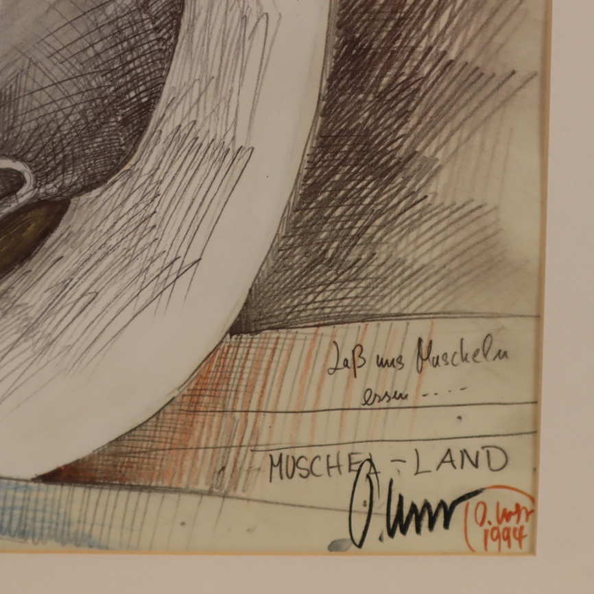 West, Ole (geb. 1953) - "Lass uns Muscheln essen", Farboffsetdruck auf Papier, unten rechts handsig - Image 4 of 5