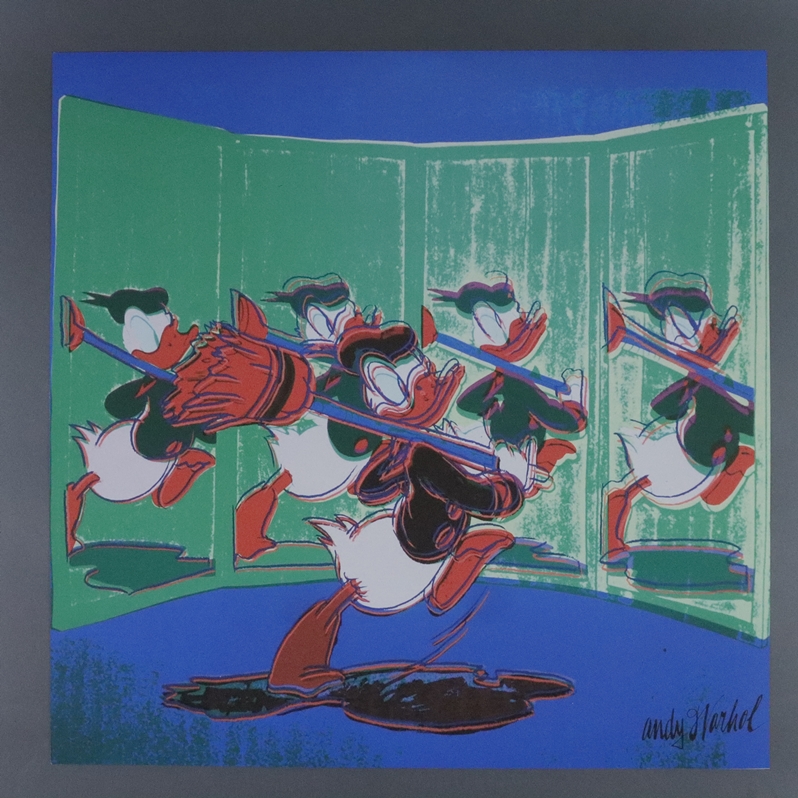 Warhol, Andy (1928 Pittsburgh - 1987 New York, nach) - "The New Spirit/Donald Duck", Granolithograp - Image 4 of 4