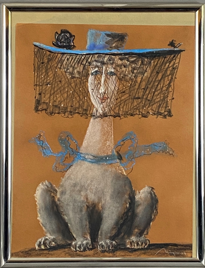 Maiofis, Mikhail (geboren 1939 St. Petersburg) - Märchenfigur, Pastellzeichnung, 1994, unten rechts