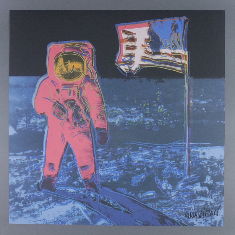 Warhol, Andy (1928 Pittsburgh - 1987 New York, nach) - "Moonwalk", Granolithographie auf festem Pap - Image 4 of 4