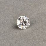 Loser natürlicher Diamant mit Lasersignatur - Gewicht 0,50 ct., exzellenter runder Brillantschliff,