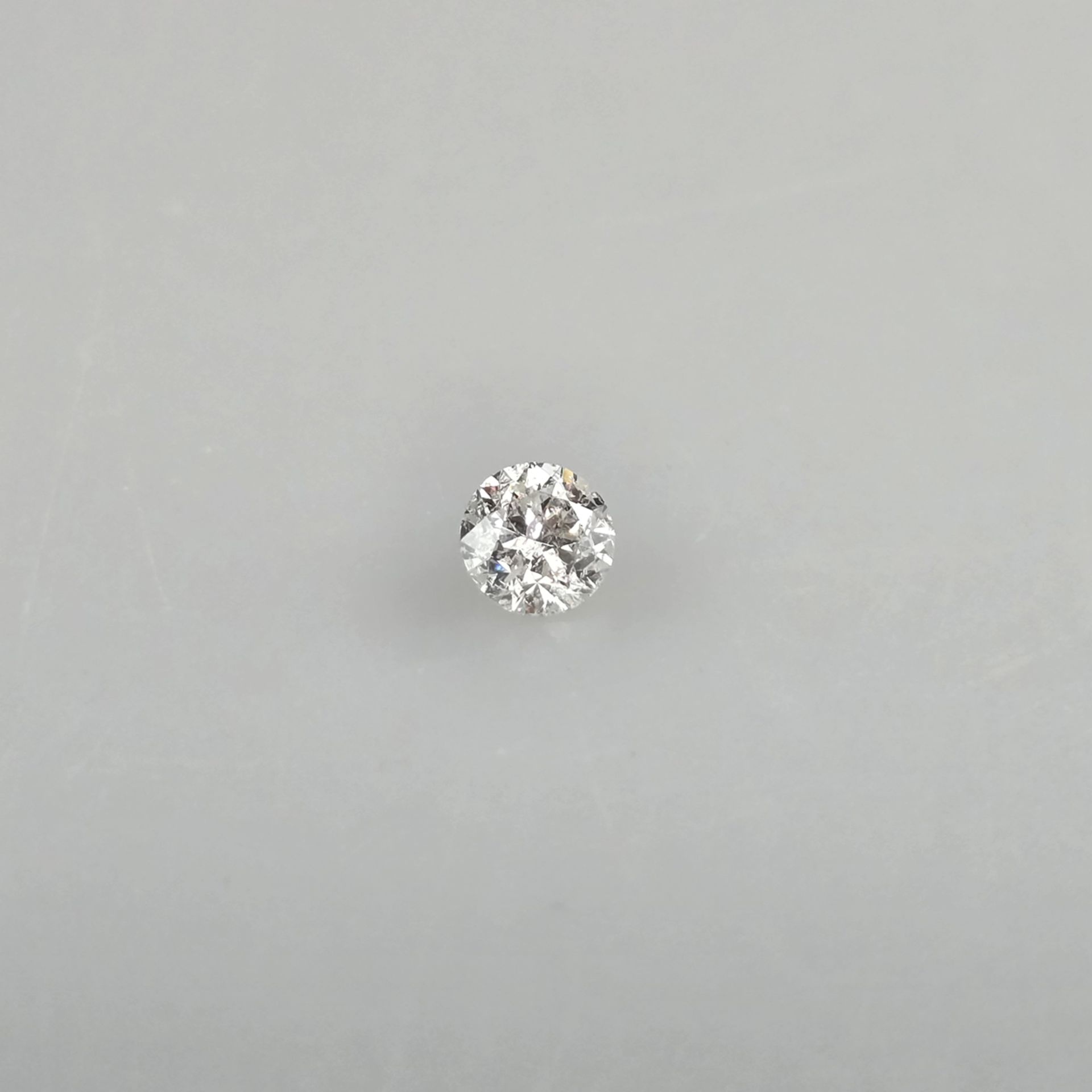 Loser natürlicher Diamant mit Lasersignatur - Gewicht 1,01 ct., sehr guter runder Brillantschliff, - Image 2 of 8