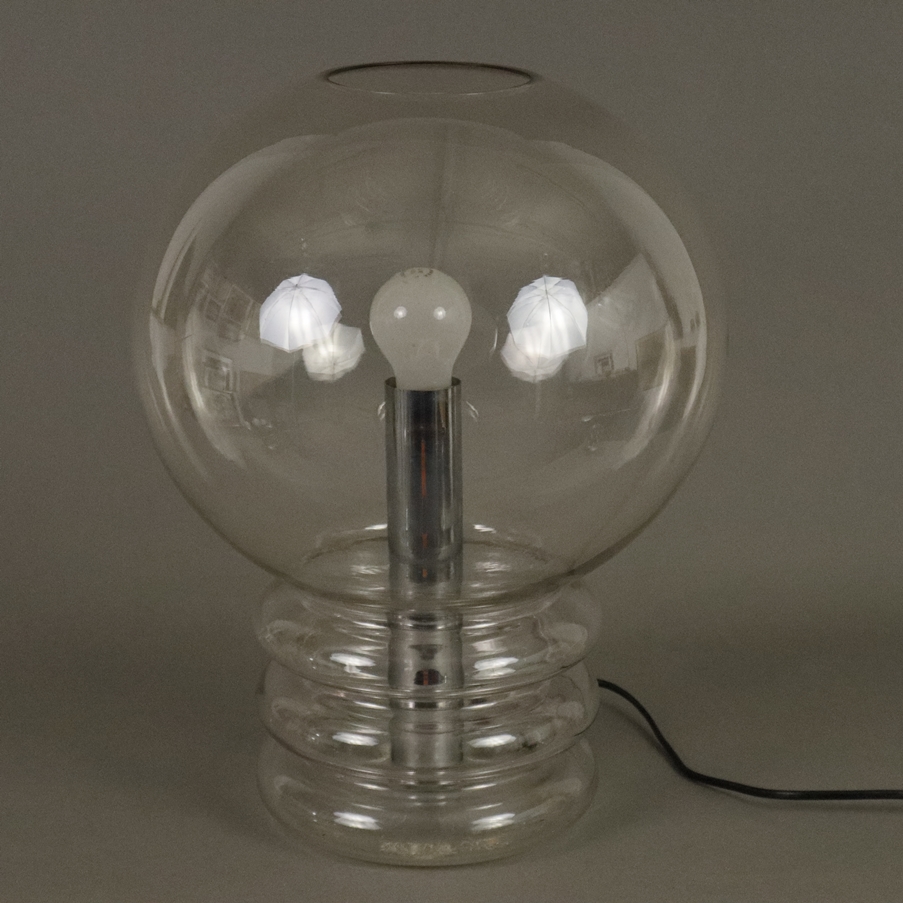 Große Space Age-Tischlampe "Moon Bulb" - Glashütte Limburg, um 1970/80, mundgeblasenes, leicht getö