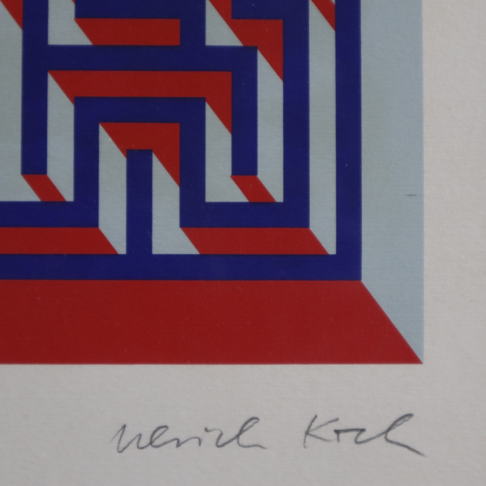 Koch, Ulrich (*1962) - Ohne Titel, geometrische Komposition, Farbserigraphie auf Papier, unten rech - Image 6 of 6