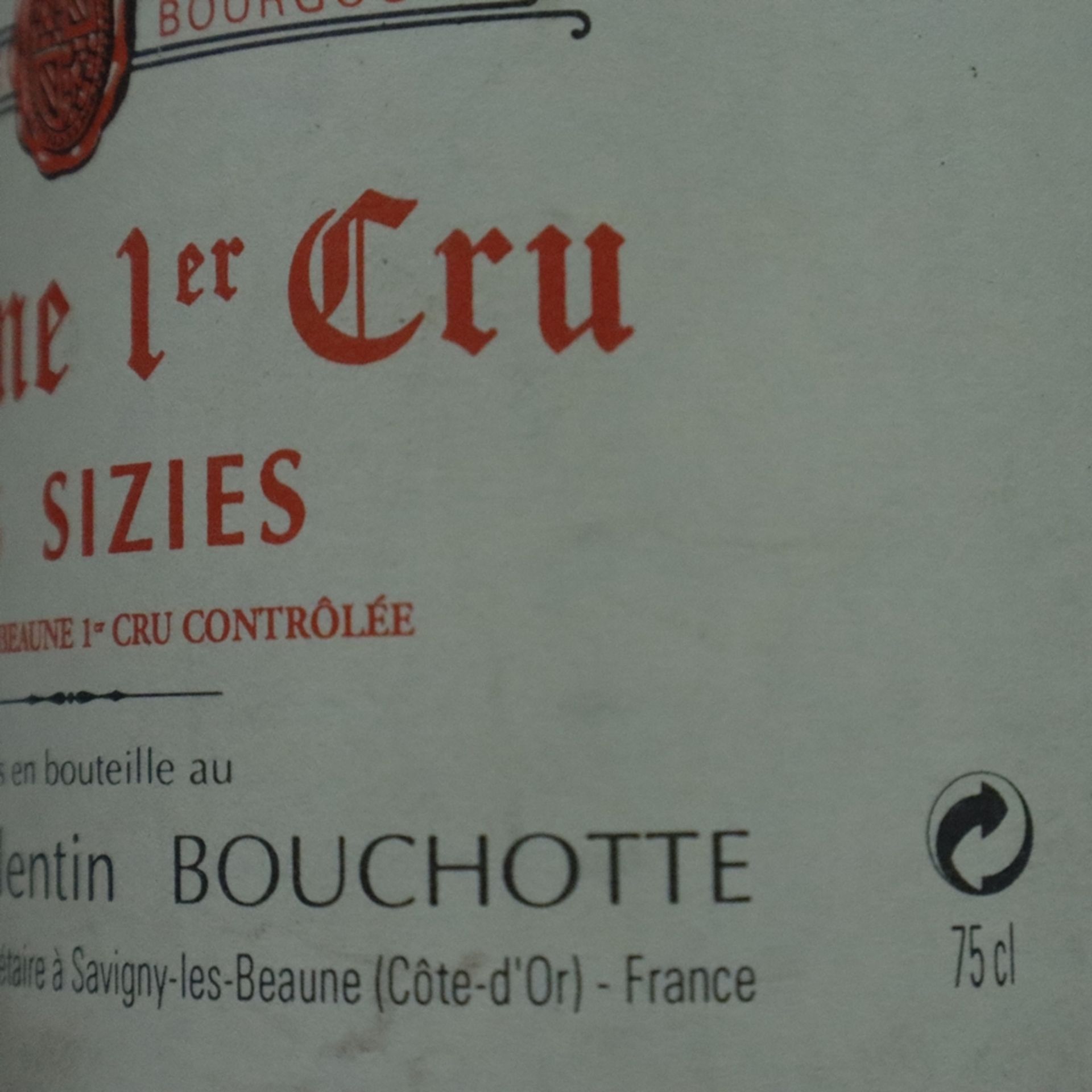 Weinkonvolut - 2 Flaschen 1978 + 2001, Domaine Valentin Bouchotte, Beaune 1er Cru, les Sizies, Fran - Bild 6 aus 7