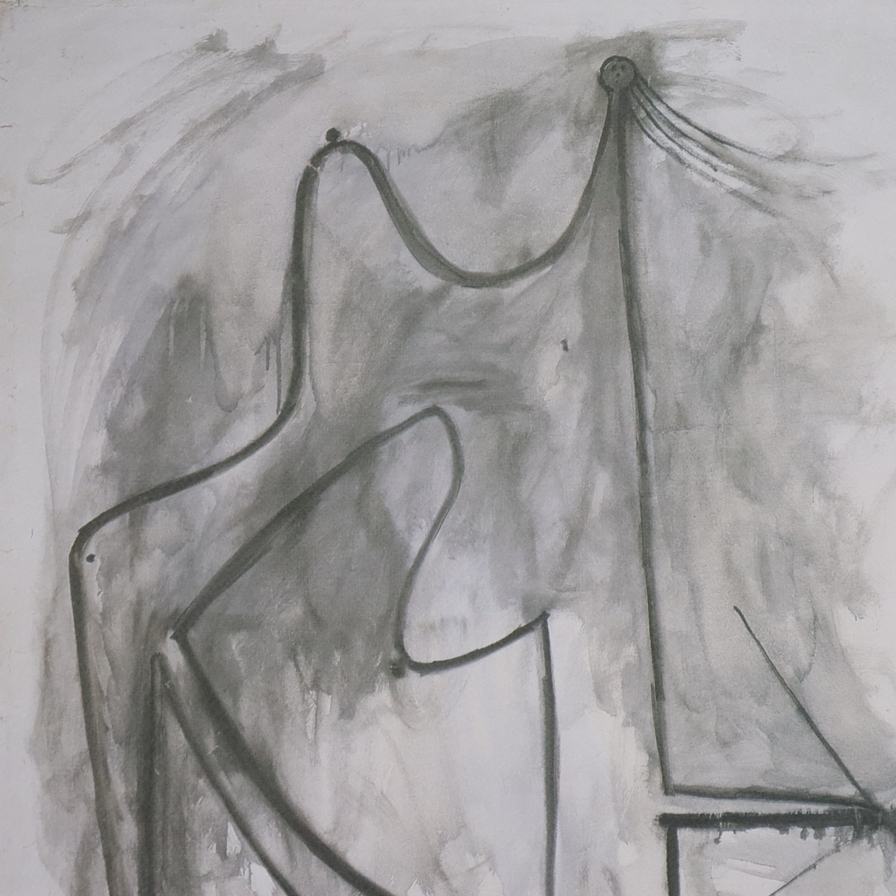 Picasso, Pablo (1881 Malaga -1973 Mougins, nach) - Abstrakte Frauenfigur, Farboffsetlithografie auf - Image 3 of 6