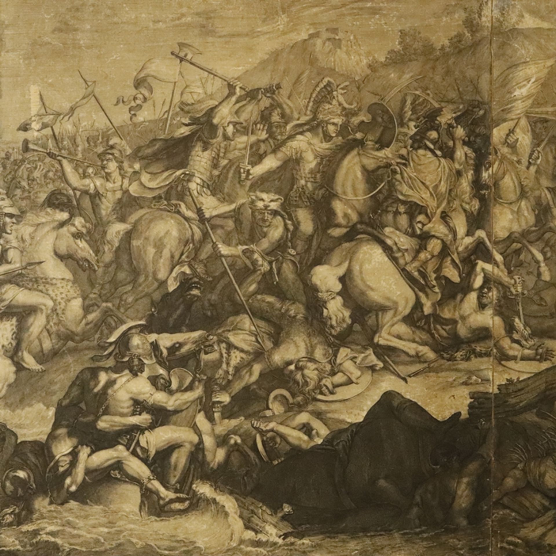 Audran, Gerard: (1640 Lyon - Paris 1703) - Leporello mit drei Schlachtenszenen nach Charles Le Brun - Bild 11 aus 14