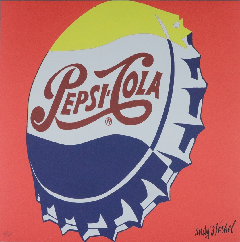 Warhol, Andy (1928 Pittsburgh - 1987 New York, nach) - "Pepsi-Cola", Granolithographie auf festem P