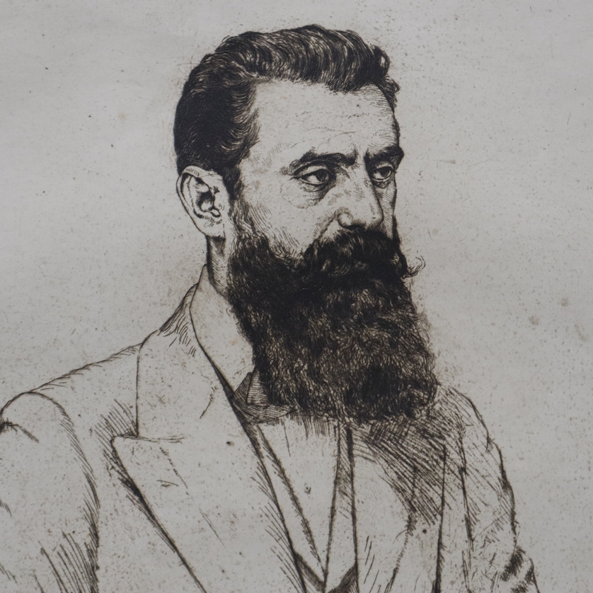 Struck, Hermann (1871 Berlin - Haifa 1944) - Portrait Theodor Herzl, Hrsg: Jüdischer Verlag Berlin, - Image 4 of 7