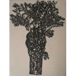 Fuchs, Ernst (1930-Wien-2015) - "Lilith hinter dem Baum der Erkenntnis", 1975, Radierung auf Papier