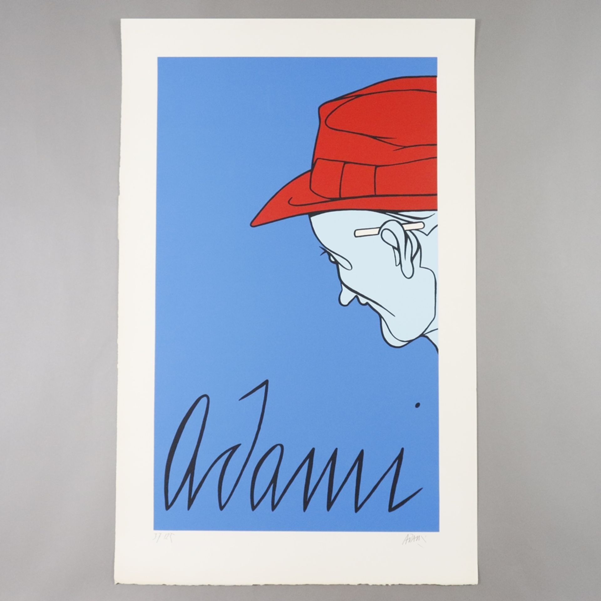 Adami, Valerio (*1935 Bologna) - „Man with cigarette“, Farbserigrafie auf Velin, unten rechts in Bl - Bild 6 aus 6