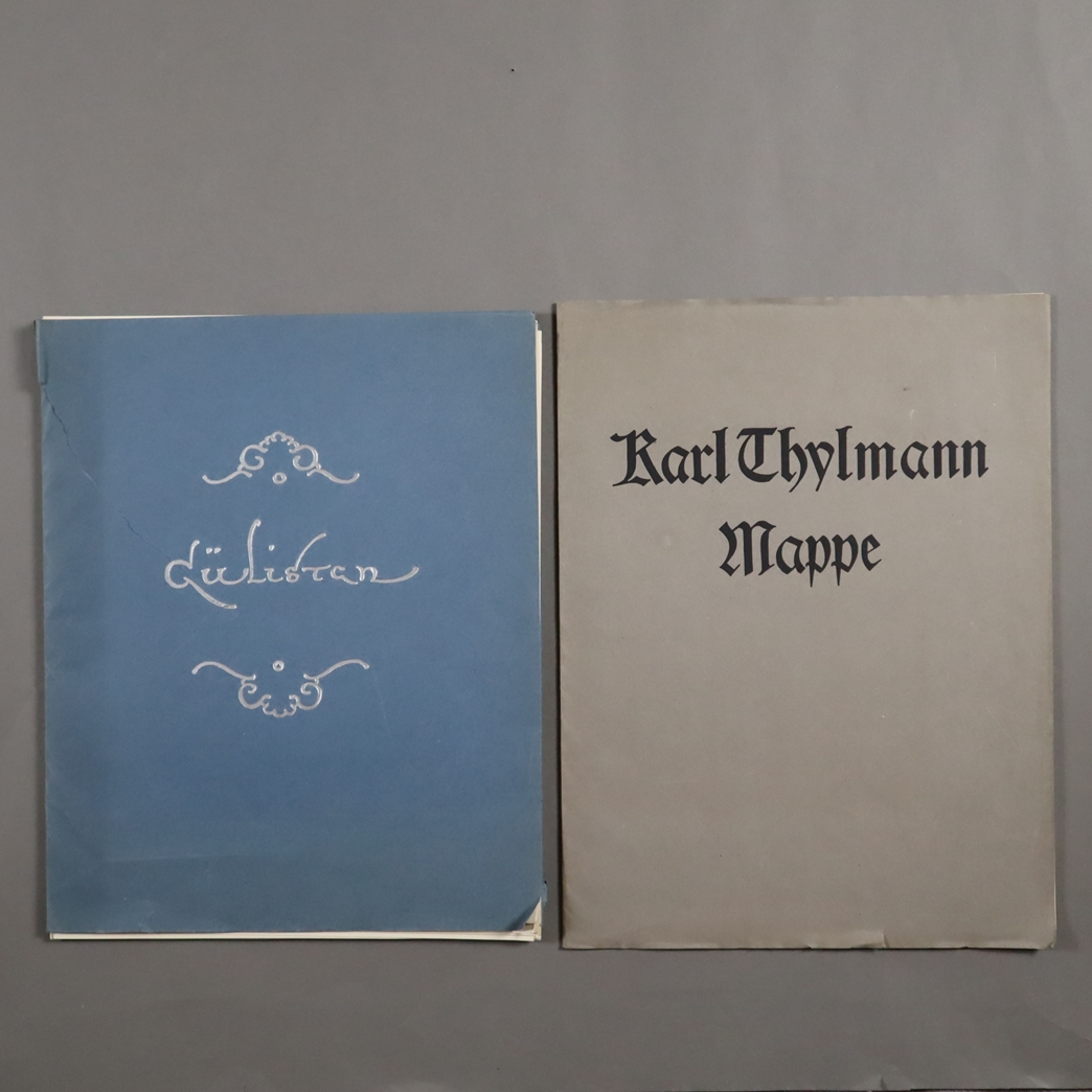 Thylmann, Karl (1888 Darmstadt - 1916 Groß-Auheim) - Zwei Mappen, 1x "Gülistan. Ein Bilderdivan", M