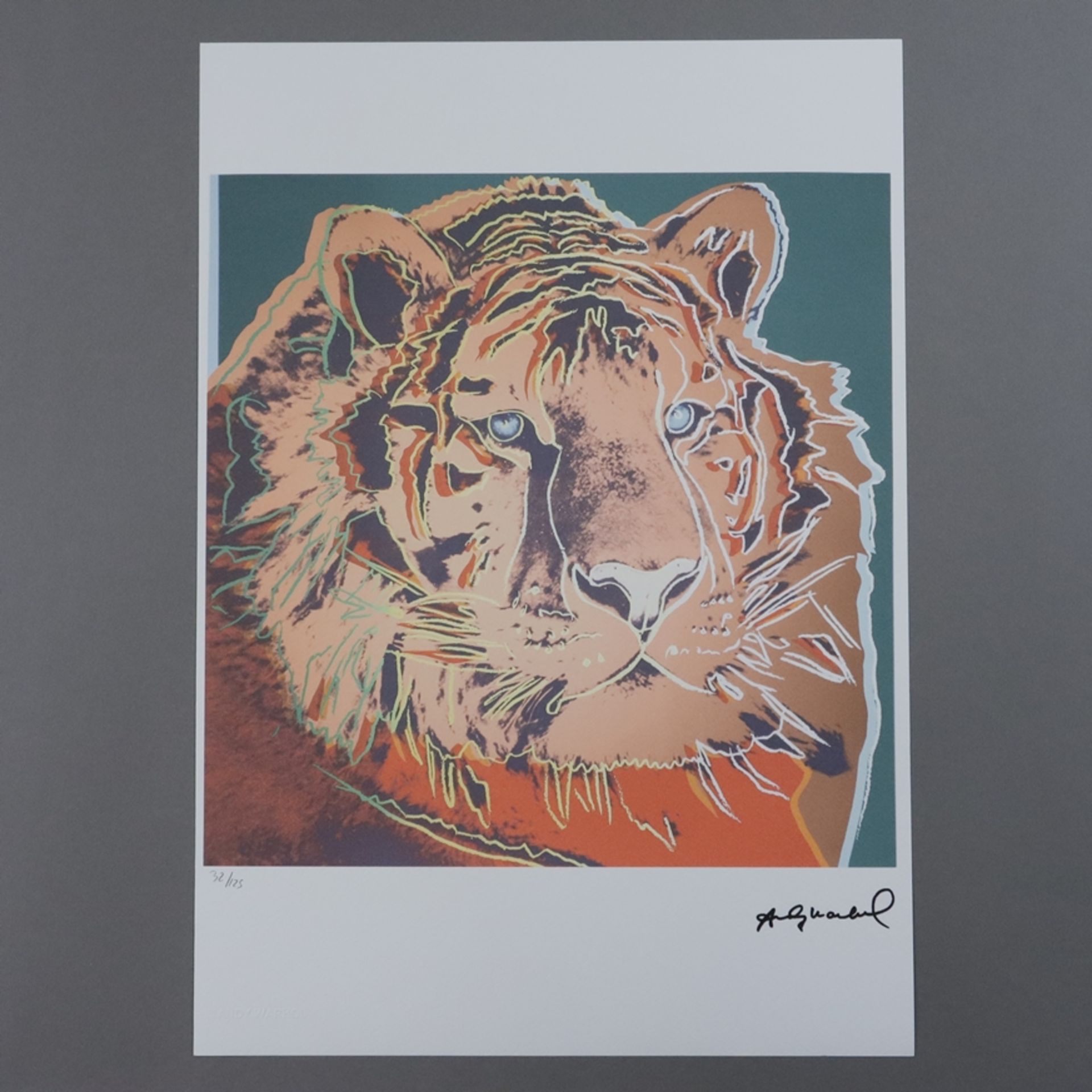 Warhol, Andy (1928 Pittsburgh - 1987 New York, nach) - "Siberian Tiger", Farboffsetlithografie auf  - Bild 2 aus 5