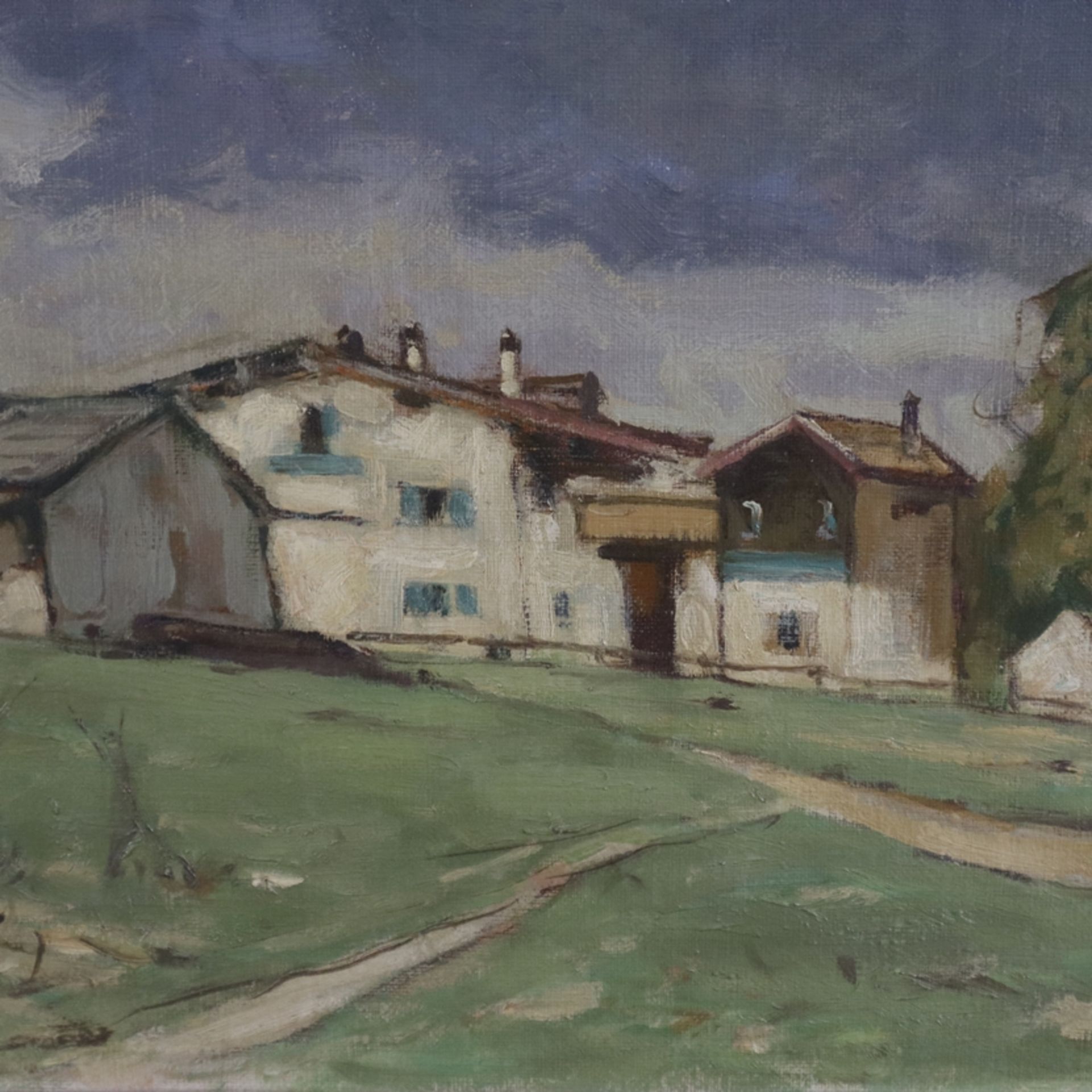 Egersdörfer, Andreas (1866 Nürnberg - 1932 Frankfurt am Main) - Expressive Gebirgslandschaft mit Ge - Bild 4 aus 10